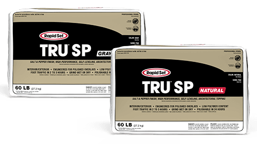 High Performance Self-leveling Architectural Topping - Rapid Set TRU® SP 60LB Gray