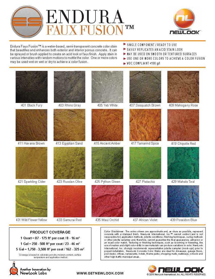 Acid Concrete Stain - NewLook Endura Faux Fusion 2