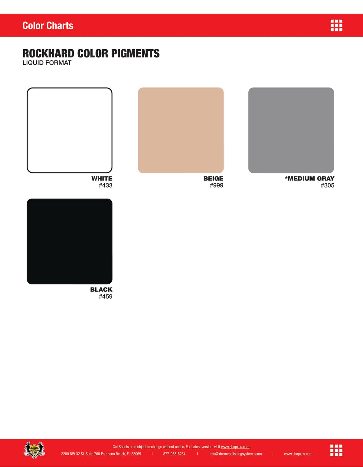 Epoxy Pigments - Rockhard Solid Color Additive 2