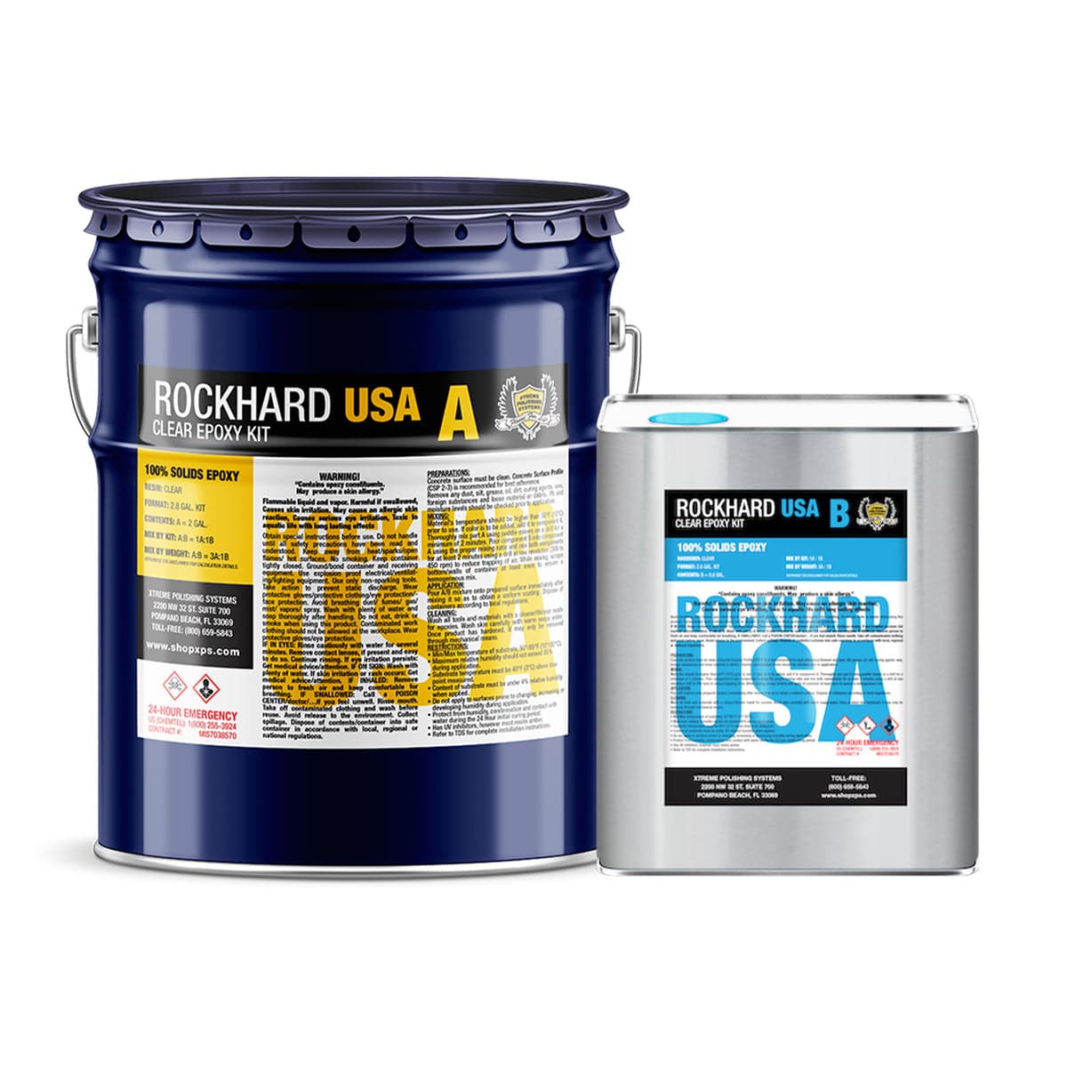 Epoxy Coating for Floor - Rockhard USA Clear 3 Gal. Kit