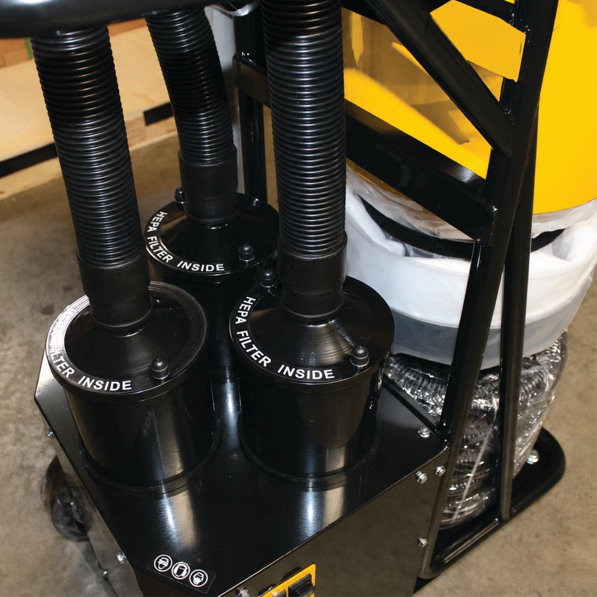 Concrete Dust Extractor - X3M HEPA Vacuum 3 motor 5