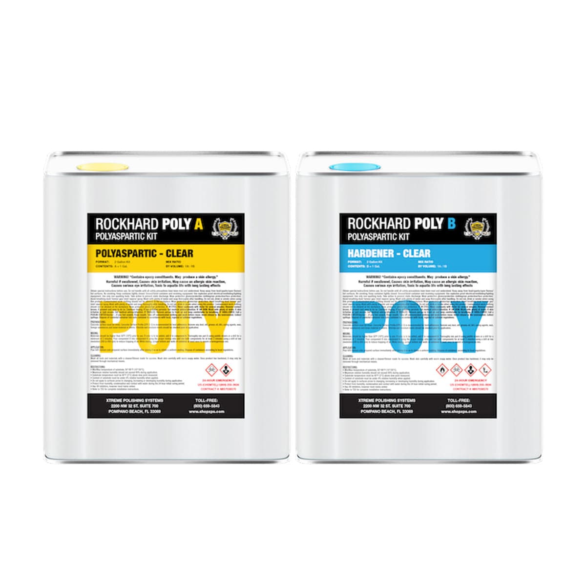 Polyaspartic Floor Coating - Rockhard Garage Poly 2 Gal. Kit