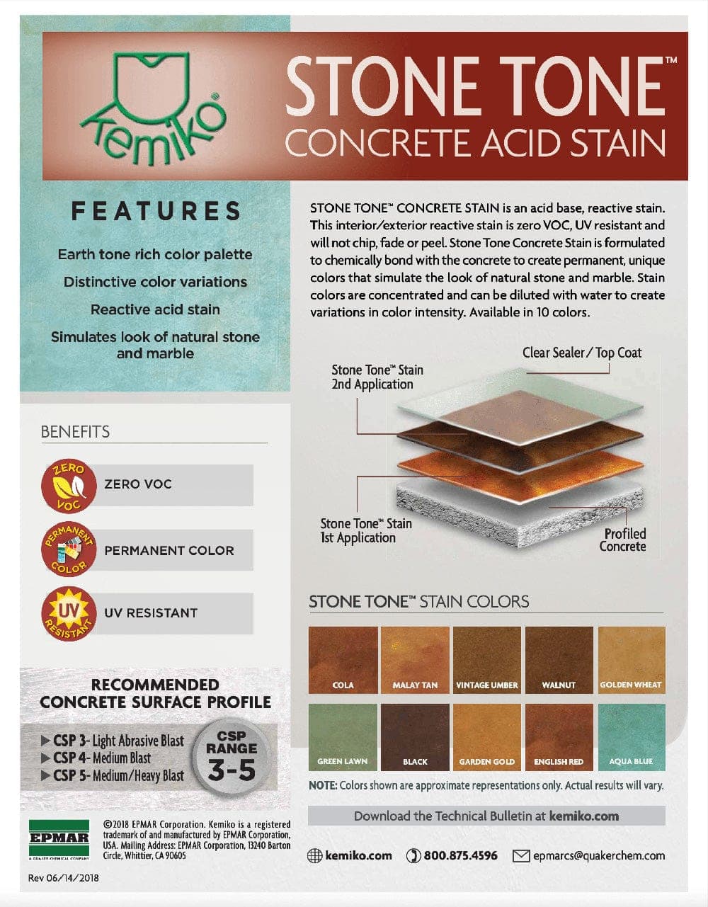 Kemiko Acid Stain - Stone Tone Kemiko 2