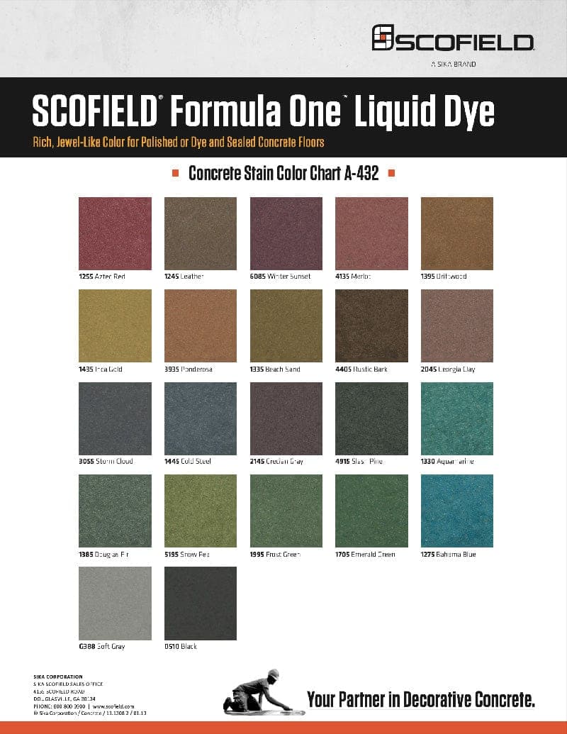 Concrete Dye - SCOFIELD® Formula One™ Liquid Dye Concentrate 2